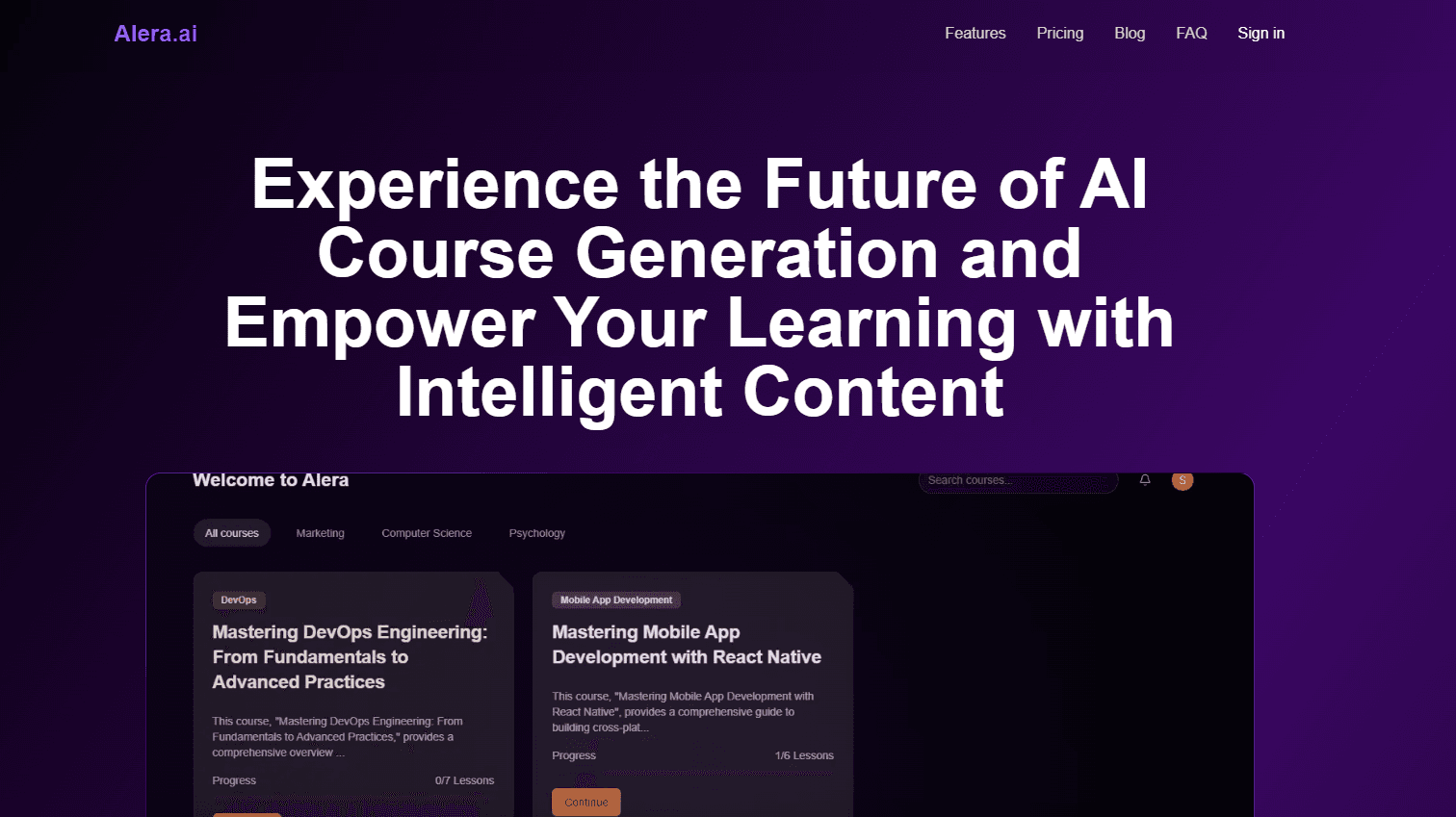 Alera AI – The Future of AI-Powered Course Creation